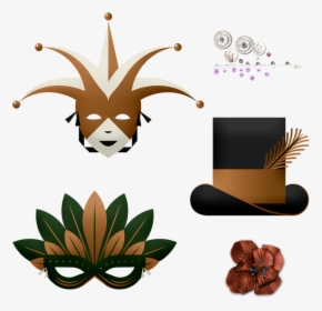 Masquerade Party, Mask, Balloons, Horn, Drink - Illustration, HD Png Download, Transparent PNG
