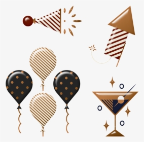 Masquerade Party, Mask, Balloons, Horn, Drink, HD Png Download, Transparent PNG