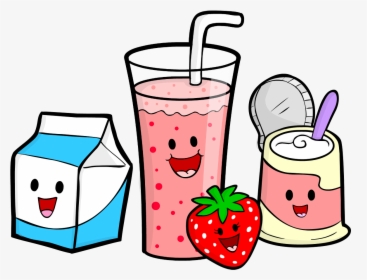Smoothie Clipart Animated Pencil And In Color Smoothie - Healthy Food Cartoon, HD Png Download, Transparent PNG