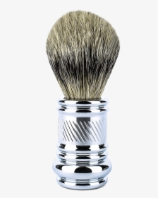 Merkur Chrome Plated Silvertip Badger Brush Barber - Shave Brush, HD Png Download, Transparent PNG