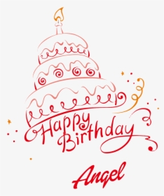 Angel Happy Birthday Vector Cake Name Png - Happy Birthday Abigail Cake, Transparent Png, Transparent PNG
