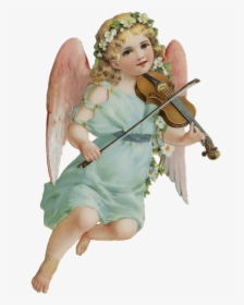 Angels Png Transparant - Angel With Violin, Transparent Png, Transparent PNG