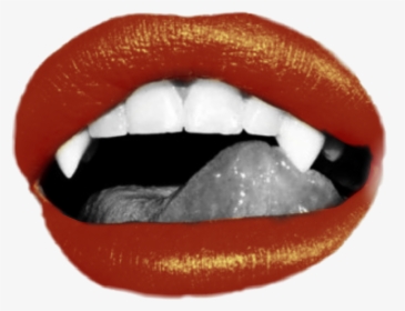 #vampire #fangs #fang #lips #freetouse #cool #edgy - Vampire Lips, HD Png Download, Transparent PNG