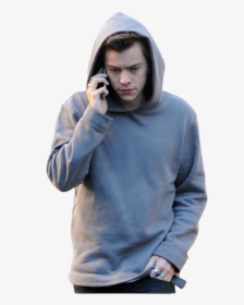 Harry Styles And One Direction Image - Harry Styles Wearing A Hoodie, HD Png Download, Transparent PNG