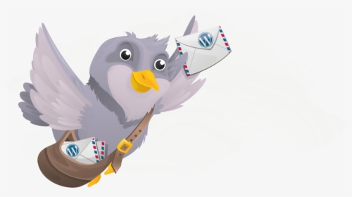 Mailpoet Wysija The Owl - Pigeon With A Letter Logo, HD Png Download, Transparent PNG