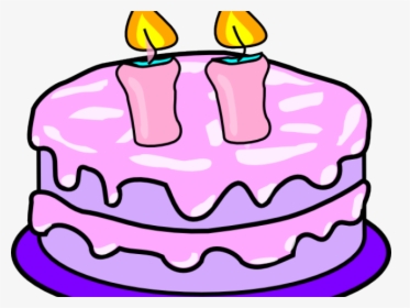 Birthday Candles Clipart 2 Candle - Cake With Candles Clipart, HD Png Download, Transparent PNG