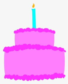 Clip Art Cake Free Stock Photo - Pink Birthday Cake Clip Art, HD Png Download, Transparent PNG