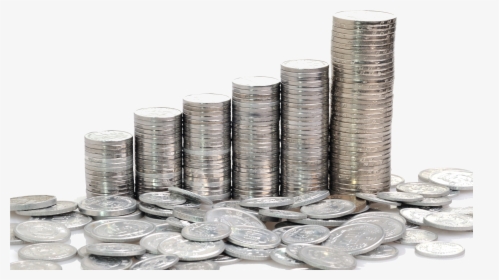 Stacks Of Silver Coins, HD Png Download, Transparent PNG