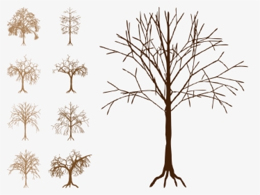 Silhouette Tree Trunk Clip Art - Silhouette Tree Vector Free, HD Png Download, Transparent PNG
