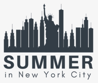 New York Statue Of Liberty With Skyline Clipart, HD Png Download, Transparent PNG