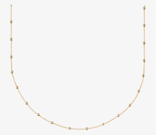 Gold Mini Sphere Chain Necklace - Necklace, HD Png Download, Transparent PNG