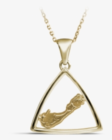 Bermuda Triangle Map In Yellow Gold - Locket, HD Png Download, Transparent PNG