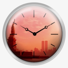 Usa New York City Statue Of Liberty City Skyline Toned - Texture Clock Png, Transparent Png, Transparent PNG