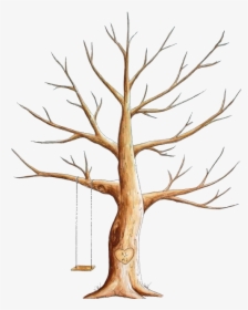 Anniversary Drawing Tree Trunk - Tree Drawing For Thumbprints, HD Png Download, Transparent PNG