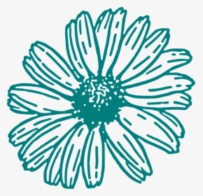 White Outline Flower Clipart, HD Png Download, Transparent PNG