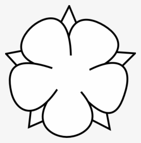 White Flower Outline Png - Flower Clipart Black And White Outline, Transparent Png, Transparent PNG