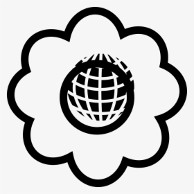 Earth Shape In A Flower Outline - Icon Sheep, HD Png Download, Transparent PNG