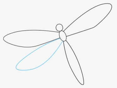Drawn Dragonfly Simple - Dragonfly, HD Png Download, Transparent PNG