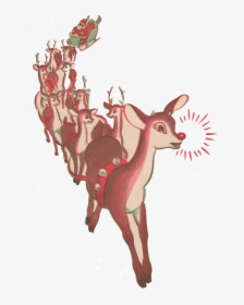 Vintage Rudolph The Red Nosed Reindeer Sheet Music - Vintage Rudolph Red Nosed Reindeer Clipart, HD Png Download, Transparent PNG