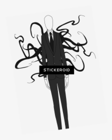 Drawing Creepy Slender Man , Png Download - Slender Man Png, Transparent Png, Transparent PNG