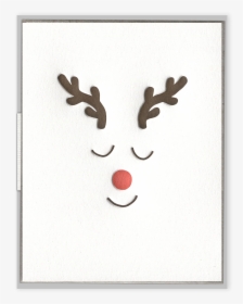 Rudolph Letterpress Greeting Card With Envelope - Cartoon, HD Png Download, Transparent PNG