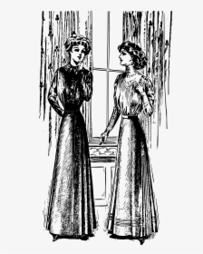 Two Slender Women Clip Arts - Illustration, HD Png Download, Transparent PNG