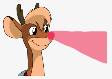 Rudolph Lighting The Way - Cartoon, HD Png Download, Transparent PNG