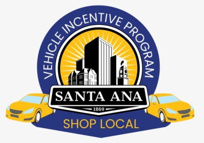 Cars Buildings Sun Rays Santa Ana Logo Vip - Downtown Orange County Santa Ana, HD Png Download, Transparent PNG