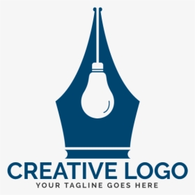 Pen Nib And Bulb Logo Idea - Pen Logo, HD Png Download, Transparent PNG