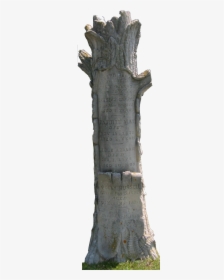 Tree Trunk Headstone Augusta Wisconsin East Lawn Cemetary - Hd Tree Trunk Png, Transparent Png, Transparent PNG