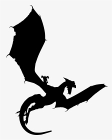 Chinese Dragon Silhouette Clip Art - Flying Dragon Silhouette Transparent Background, HD Png Download, Transparent PNG