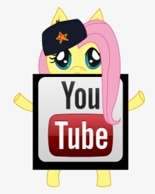 Communist Fluttershy Youtube Logo By Xelectricwings - Youtube 4.5 17 Apk, HD Png Download, Transparent PNG