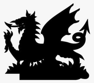 Rouge Dragon Silhouette Png - Welsh Flag Dragon Png, Transparent Png, Transparent PNG