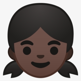 Transparent Moon Emoji Png - Black Girl Cartoon Head, Png Download, Transparent PNG
