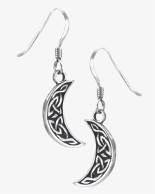Sterling Silver Celtic Half Moon Earrings - Earrings, HD Png Download, Transparent PNG