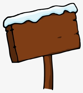 Sign With Snow Clipart, HD Png Download, Transparent PNG