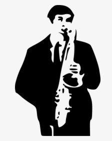 Saxophone Player Vector - Silhouette Saxophone Player, HD Png Download, Transparent PNG