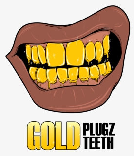 Gold Teeth Smile Png, Transparent Png, Transparent PNG