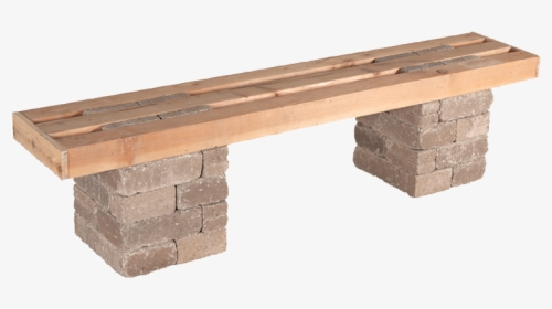 Outdoor Stone And Wood Benches, HD Png Download, Transparent PNG