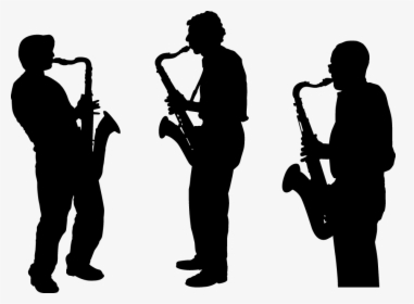 Saxophone Silhouette Musician Musical Ensemble - Jazz Musician Silhouette Png, Transparent Png, Transparent PNG