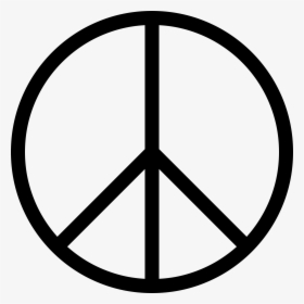 Peace Symbol Png - Thin Peace Sign Outline, Transparent Png, Transparent PNG