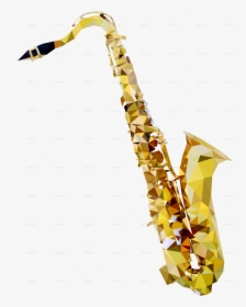 Saxophone Vector - Music Instruments Low Poly, HD Png Download, Transparent PNG