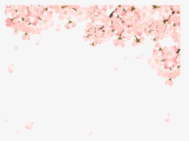 Falling Cherry Blossom Png - عقد قران للتصميم سناب, Transparent Png, Transparent PNG