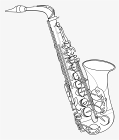 Saxophone, Jazz, Musical Instrument, Instrument, Brass - Tenor Saxophone Outline, HD Png Download, Transparent PNG