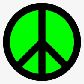 Neon Green & Black Peace Sign Svg Clip Arts - Simple Peace Symbol Tattoo, HD Png Download, Transparent PNG