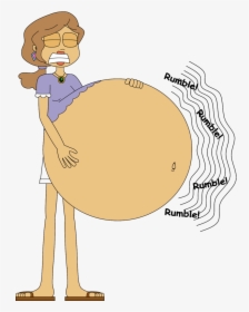 Transparent Belly Clipart - Pregnant Belly Button Rumble Cartoon, HD Png Download, Transparent PNG