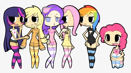 Black Jenny, Belly Button, Blushing, Bra, Clothes, - My Little Pony Bra, HD Png Download, Transparent PNG