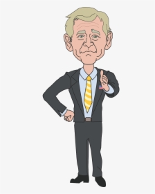 George W Bush Cartoon Drawing, HD Png Download, Transparent PNG