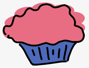 Pink Purple Cupcake Clipart - Cupcake Transparent Free Clipart, HD Png Download, Transparent PNG
