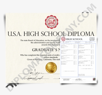Fake Usa High School Diploma And Transcript - Canadian High School Transcripts, HD Png Download, Transparent PNG